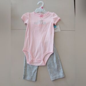 **3 Listings $30**                       Pink and Gray Baby Bodysuit Set